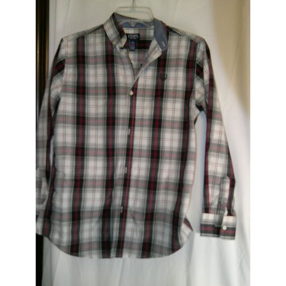 Chaps‎ Classic Plaid Button-Down Shirt Long Sleeve Casual Cotton L/G 14/16 - Picture 1 of 3